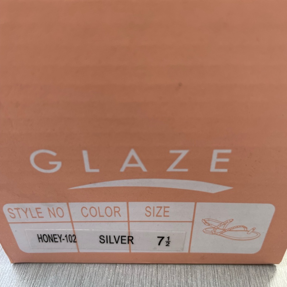 Glaze Silver Pearl & Rhinestone Strappy Sandals - Picture 3 of 3